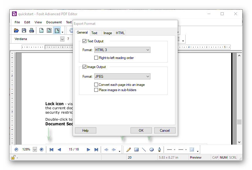 Экспорт в Foxit Advanced PDF Editor